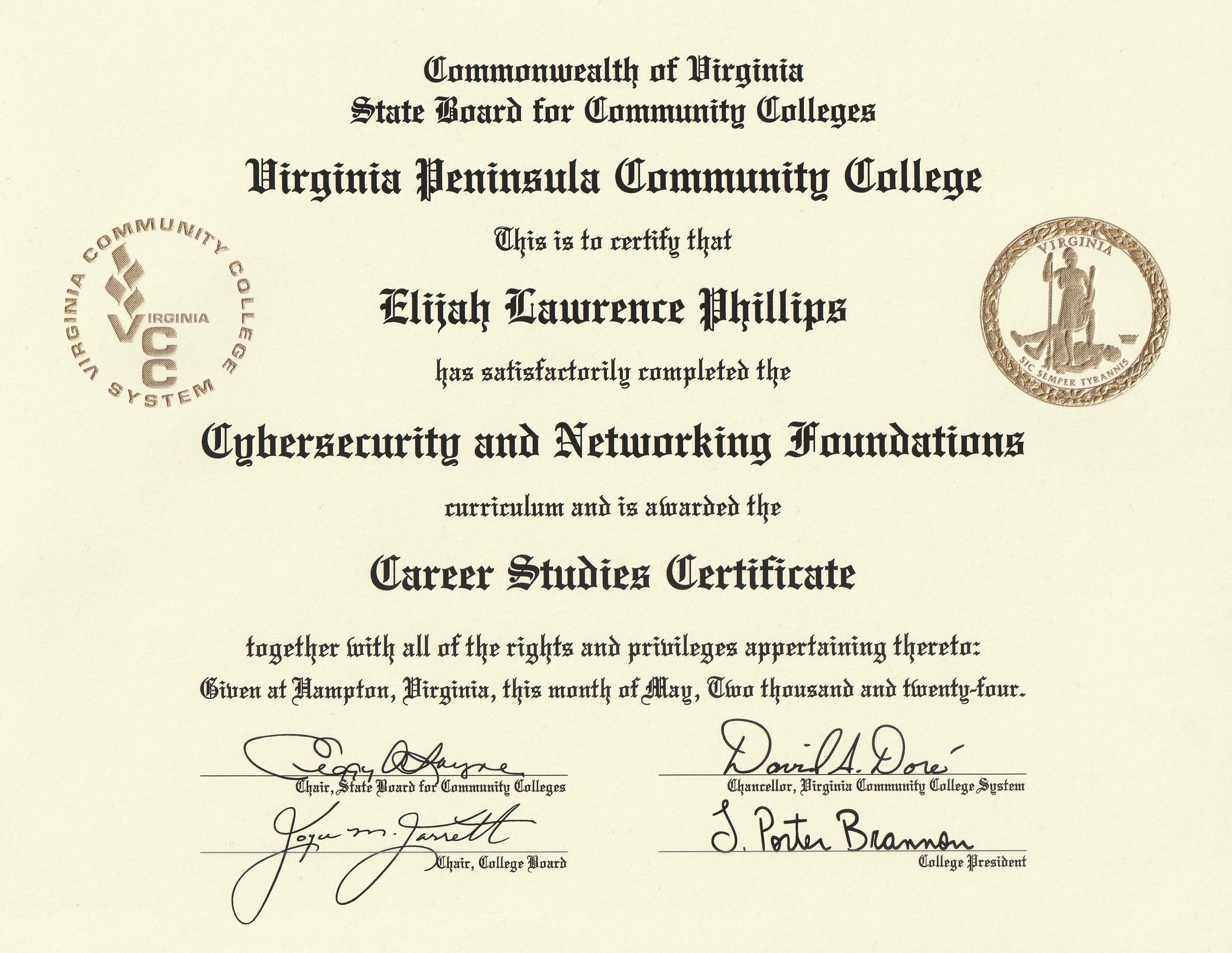 Cybersecurity for Networking Foundations